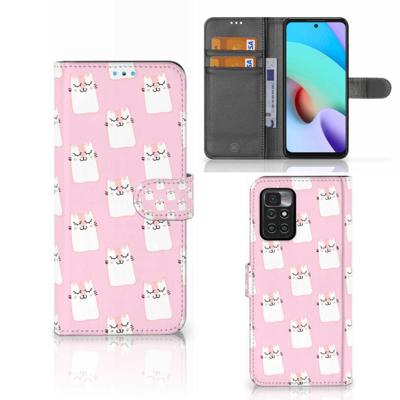 Xiaomi Redmi 10 | Telefoonhoesje | Met pasjeshouder | Sleeping Cats