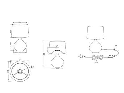 Trio TafellampMartin 29cm wit - R50371001
