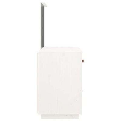 Kaptafel 95x50x134 cm massief grenenhout wit - thumbnail