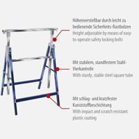 Brennenstuhl werkschraag "mb 160 h" telescopic metal trestle mb 160h - thumbnail