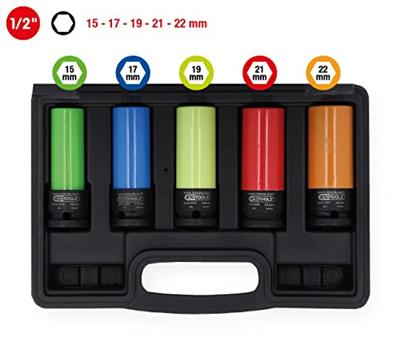 KS Tools 515.0870 1/2 aluminium velgen krachtsteekdop set robuust, 5-delig KS Tools 515.0870 1/2 aluminium velgen krachtsteekdop set robuust, 5-delig