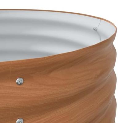 Verhoogde plantenbak Bruin 80 x 80 x 44 cm Staal