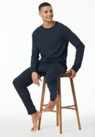 Schiesser Schiesser Pyjama Long nightblue 182025 56/XXL - thumbnail