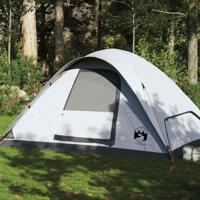 VidaXL Koepeltent 6-persoons waterdicht verduisterend stof wit - thumbnail