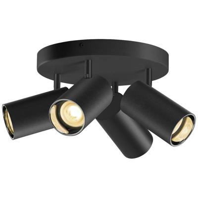 SLV 4-lichts opbouwspotAsto Tube zwart - 4x GU10 - 1006429