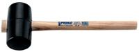 Promat/Tecwerk Rubberhamer | hoofd-d. 90 mm koplengte 139 mm | zwart essenhout | 90 Shore A vlakke baan - 4000811574 - thumbnail