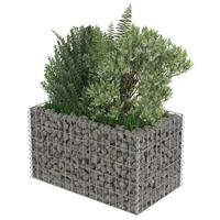 Gabion plantenbak verhoogd 90x50x50 cm gegalvaniseerd staal - thumbnail