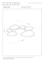 Lucide SAMLING - Plafonnière - LED Dimb. - CCT - 1x72W 2700K/4000K - Taupe - thumbnail