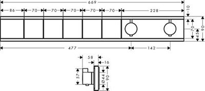 Hansgrohe RainSelect thermostaat inbouw voor 5 functies, mat wit