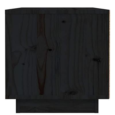 Nachtkastjes 2 st 40x34x35 cm massief grenenhout zwart