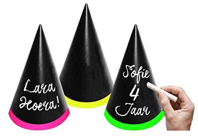 Folat BV Beschrijfbare feesthoedjes, 6st. Folat BV Beschrijfbare feesthoedjes, 6st.