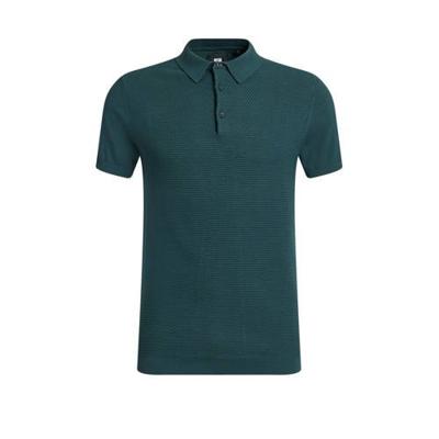 WE Fashion slim fit polo met textuur sea moss WE Fashion slim fit polo met textuur sea moss