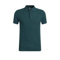 WE Fashion slim fit polo met textuur sea moss - thumbnail