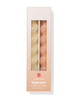 HEMA Huishoudkaarsen ⌀2.2x20cm draai naturel - 2 stuks (naturel)