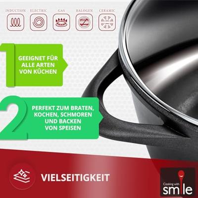 Smile MGK-17 soeppan Zwart Aluminium