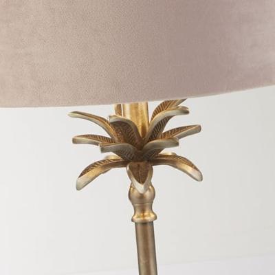 Searchlight TafellampPalm goud met roze kap - EU81210PI