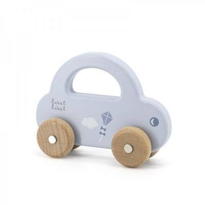 Label Label Kleine auto blauw