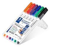 Staedtler whiteboard pen Lumocolor Pen, opstelbare box met 6 stuks in geassorteerde kleuren - thumbnail