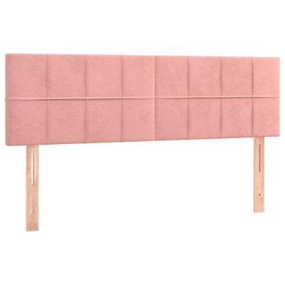 Hoofdborden 2 st 72x5x78/88 cm fluweel roze