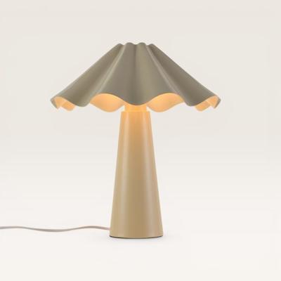 Tafellamp Falisse crema - Paddenstoel lamp in gebroken wit met kap in paraplu vorm - Zonder lichtbron