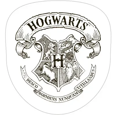 Harry Potter Hogwarts logo sierkussen wit 34X36 cm Harry Potter Hogwarts logo sierkussen wit 34X36 cm