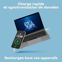 T'nB - Magnetische USB C naar USB C-kabel, snel opladen 60 W, magnetische nylon mantel en knoopbescherming, lengte 1,5 m, compatibel met Apple iPhone 15/15 Pro / 15 Pro Max / 16/16 Pro / 16 Pro Max - - thumbnail