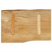 Tafelblad met natuurlijke rand 60x40x2,5 cm massief mangohout - thumbnail