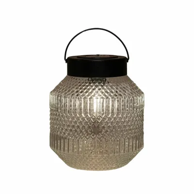 Solar Lantaarn Retro Glas Helder 16x18cm