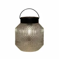 Solar Lantaarn Retro Glas Helder 16x18cm - thumbnail