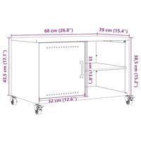 Tv-meubel 68x39x43,5 cm koudgewalst staal mosterdgeel - thumbnail