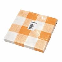 Servetten oranje/wit 33 x 33 cm 20 stuks | 36 stuks - thumbnail
