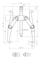 Gedore Universele trekker 2-armig - 8002790 - thumbnail