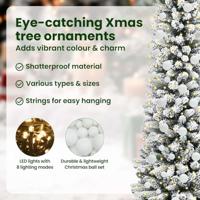Kunstkerstboom met 300 LED Wit 210 cm PVC en Metaal en Plastic - thumbnail