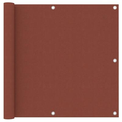 Balkonscherm 90x500 cm oxford stof terracotta Balkonscherm 90x500 cm oxford stof terracotta