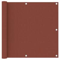 VidaXL Balkonscherm 90x500 cm oxford stof terracotta - thumbnail