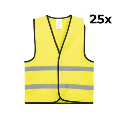 25-pack veiligheidshesje kind geel - 25-pack veiligheidshesje kinderen geel 25-pack veiligheidshesje kind geel - 25-pack veiligheidshesje kinderen geel