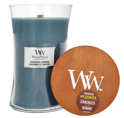 WoodWick large candle evergreen cashmere