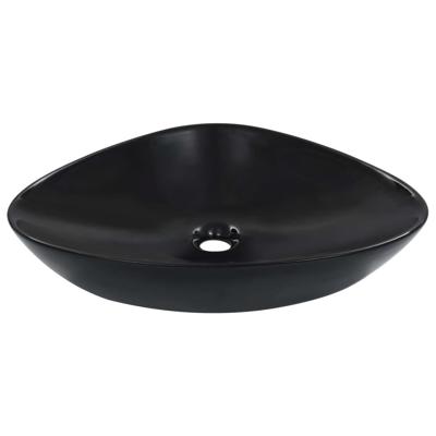 VidaXL Wastafel 58,5x39x14 cm keramiek zwart