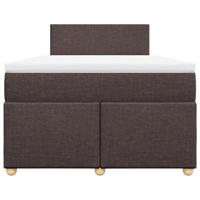 Boxspring met matras stof donkerbruin 120x200 cm - thumbnail