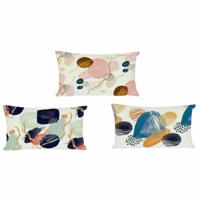 Kussen DKD Home Decor Plastic Blauw Wit Multicolour Roze Rechthoekig Abstract 50 x 30 x 12 cm (3 Onderdelen) - thumbnail