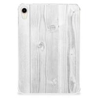 Apple iPad mini 6 (2021) Silicone Tablet Hoes White Wood - thumbnail