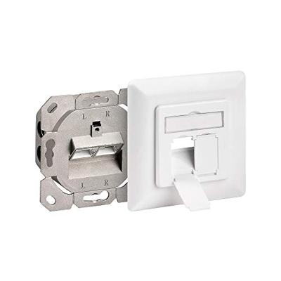 Goobay 68246 CAT 6 inbouwdoos (UP), 2 x RJ45 UAE stopcontact, 1 Gigabit ethernet, databose, netwerkdoos voor inbouw, afgeschermd