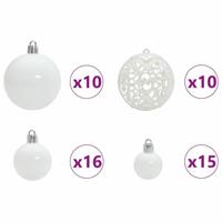 VidaXL Kunstkerstboom met 300 led groen en wit 300 cm pvc en metaal - thumbnail