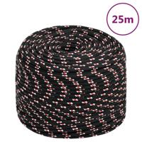 Boot touw 6 mm 25 m polypropyleen zwart - thumbnail