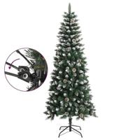 Kunstkerstboom met standaard 180 cm PVC groen - thumbnail