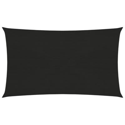 VidaXL Zonnezeil 160 g/m² 2,5x5 m hdpe zwart