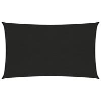 VidaXL Zonnezeil 160 g/m² 2,5x5 m hdpe zwart - thumbnail
