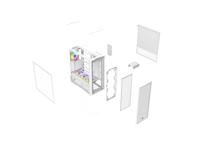 Thermaltake S380 TG ARGB Snow White Midi-tower PC-behuizing Sneeuwwit 2 voorgeïnstalleerde ventilators - thumbnail