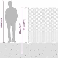 VidaXL Hek met paal zilver 1,5 x 10 m staal - thumbnail