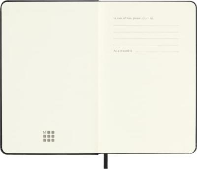 Moleskine notitieboek, ft 9 x 14 cm, geruit, harde cover, 192 bladzijden, zwart